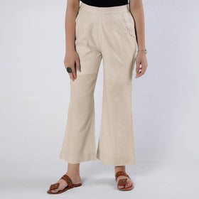 Grey - running stitch cotton palazzo by itokri casuals