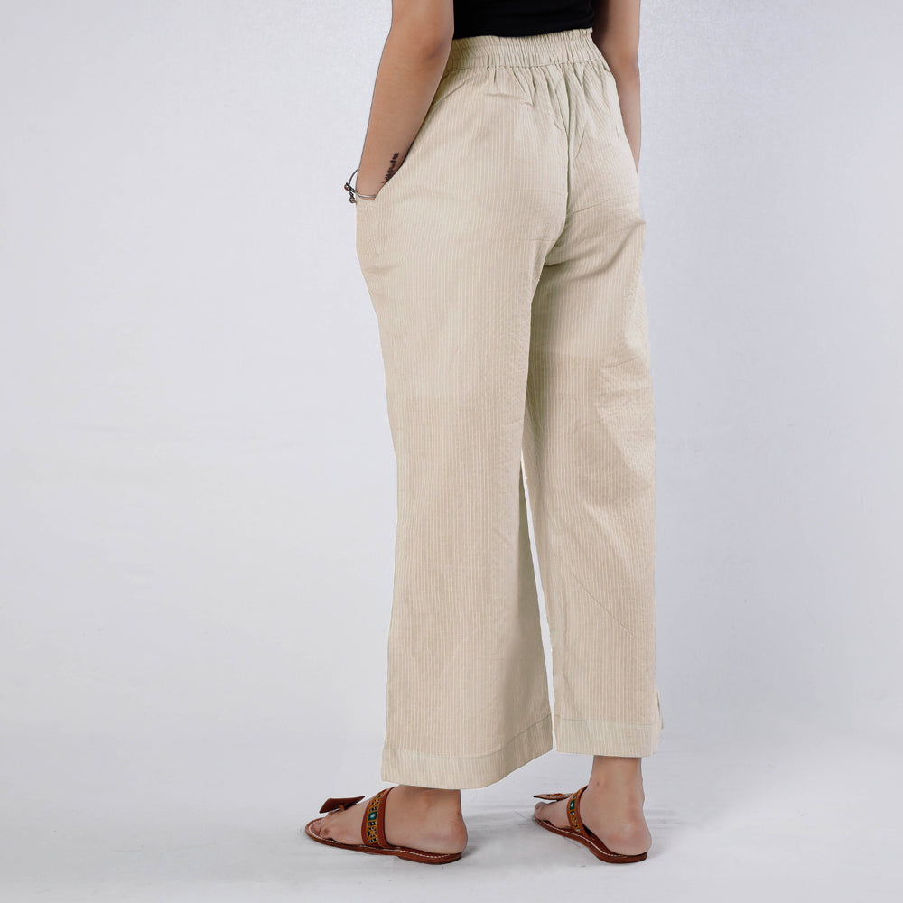 Buy Running Stitch Cotton Palazzo by iTokri Casuals Online at iTokri.com