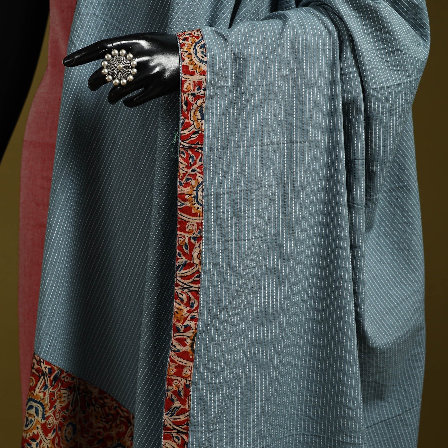 Running stitch with patchwork cotton dupatta 23