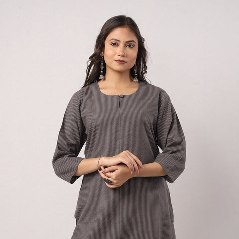 Buy iTokri Casuals - Running Stitch Pure Cotton Long Kurta Online at iTokri.com