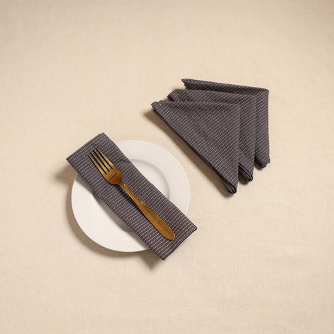 Running stitch table napkin (set of 4) 11 - handcrafted