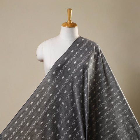 Grey Sambalpuri Ikat Cotton Fabric