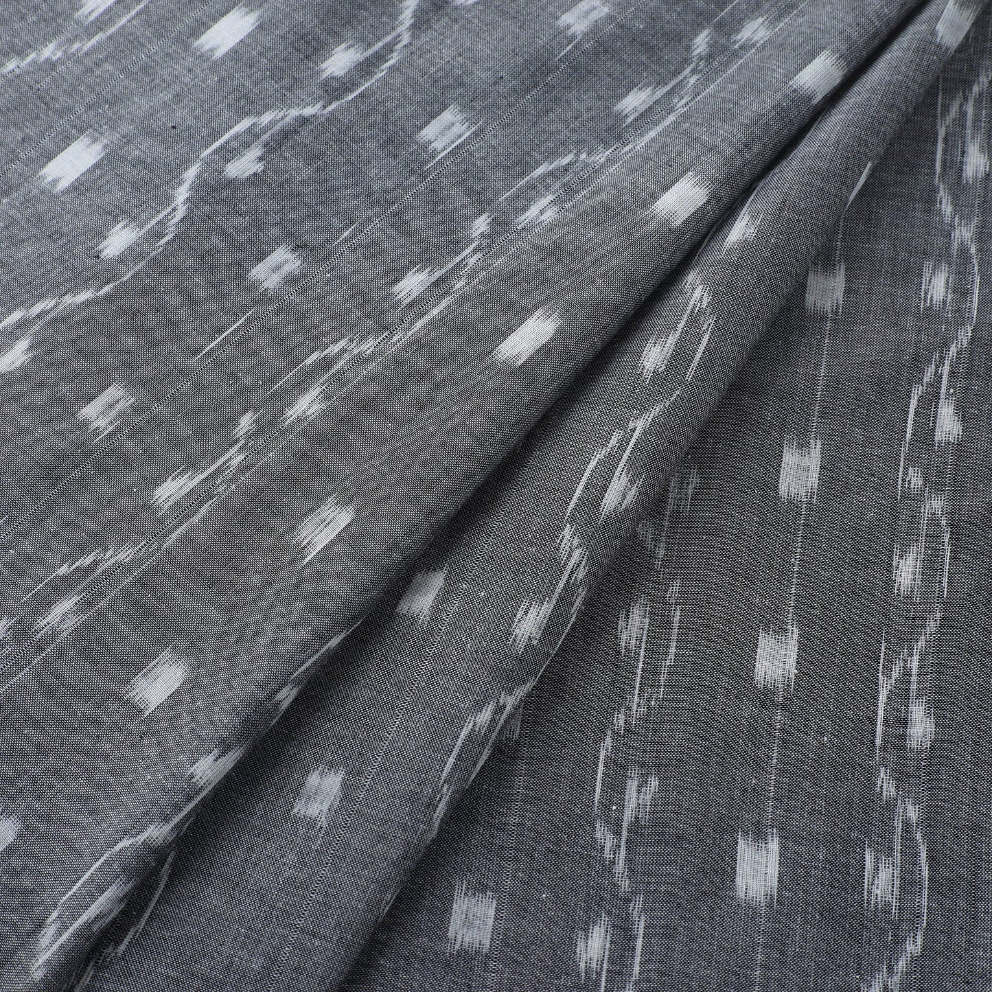 Grey Sambalpuri Ikat Cotton Fabric