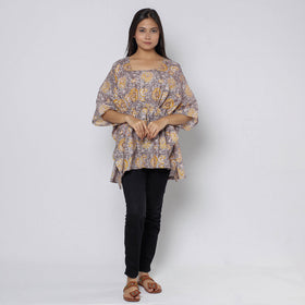 Sanganeri Block Print Cotton Kaftan (Short)