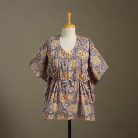 Sanganeri Block Print Cotton Kaftan (Short)