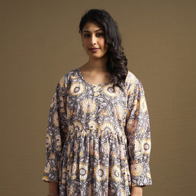 Buy Sanganeri Block Printed Cotton Flared Dress Online at iTokri.com