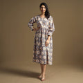 Buy Sanganeri Block Printed Cotton Flared Dress Online at iTokri.com