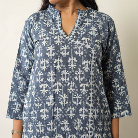 Buy Sanganeri Block Printed Cotton Kurta with Palazzo & Dupatta Set 12 Online at iTokri.com