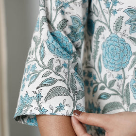 Buy Sanganeri Block Printed Cotton Long Kurta Online l iTokri.com