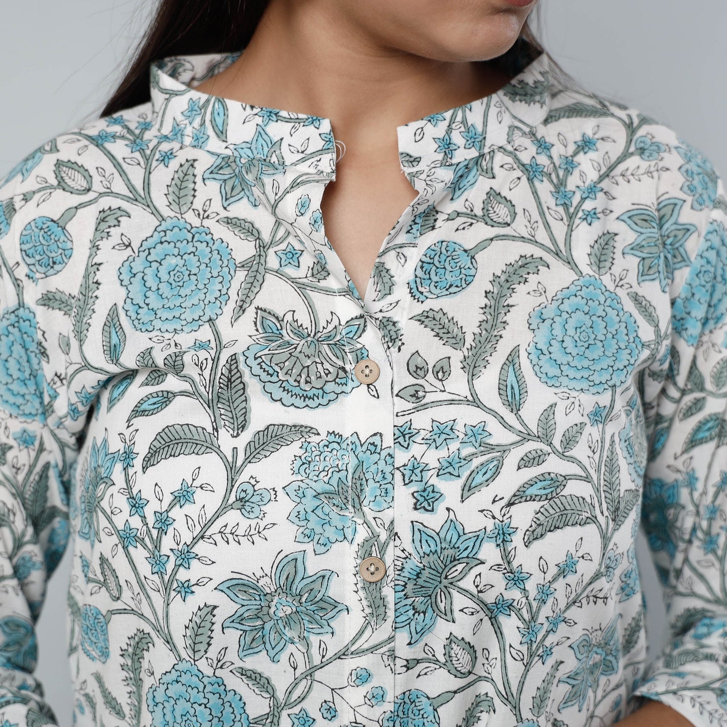 Buy Sanganeri Block Printed Cotton Long Kurta Online l iTokri.com