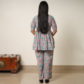  Sanganeri Block Printed Cotton Co-Ord Set 16 Online at iTokri.com