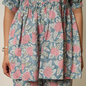  Sanganeri Block Printed Cotton Co-Ord Set 16 Online at iTokri.com