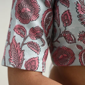 Buy Sanganeri Block Printed Cotton Stitched Blouse Online at iTokri.com