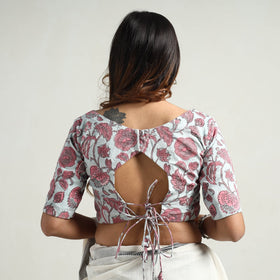 Buy Sanganeri Block Printed Cotton Stitched Blouse Online at iTokri.com