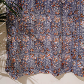 Grey - sanganeri cotton door curtain (7 x 3.2 feet) (single