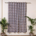 Grey - sanganeri cotton door curtain (7 x 3.2 feet) (single