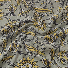  Grey Sanganeri Block Print Cotton Fabric