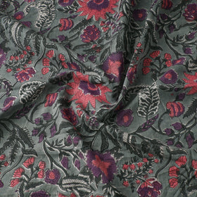 Grey - sanganeri cotton fabric 22 - handcrafted