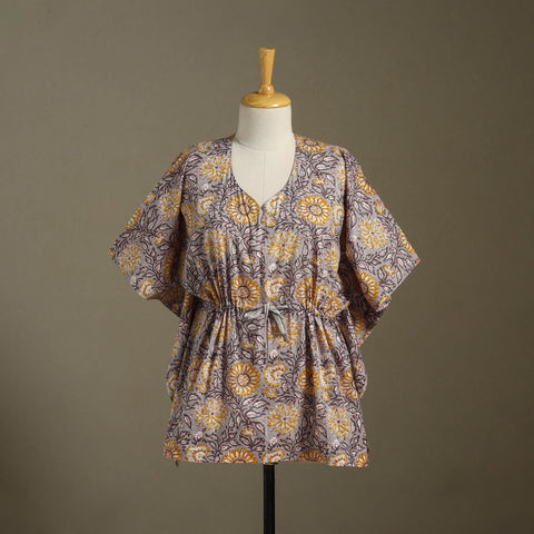 Sanganeri Block Print Cotton Kaftan (Short)