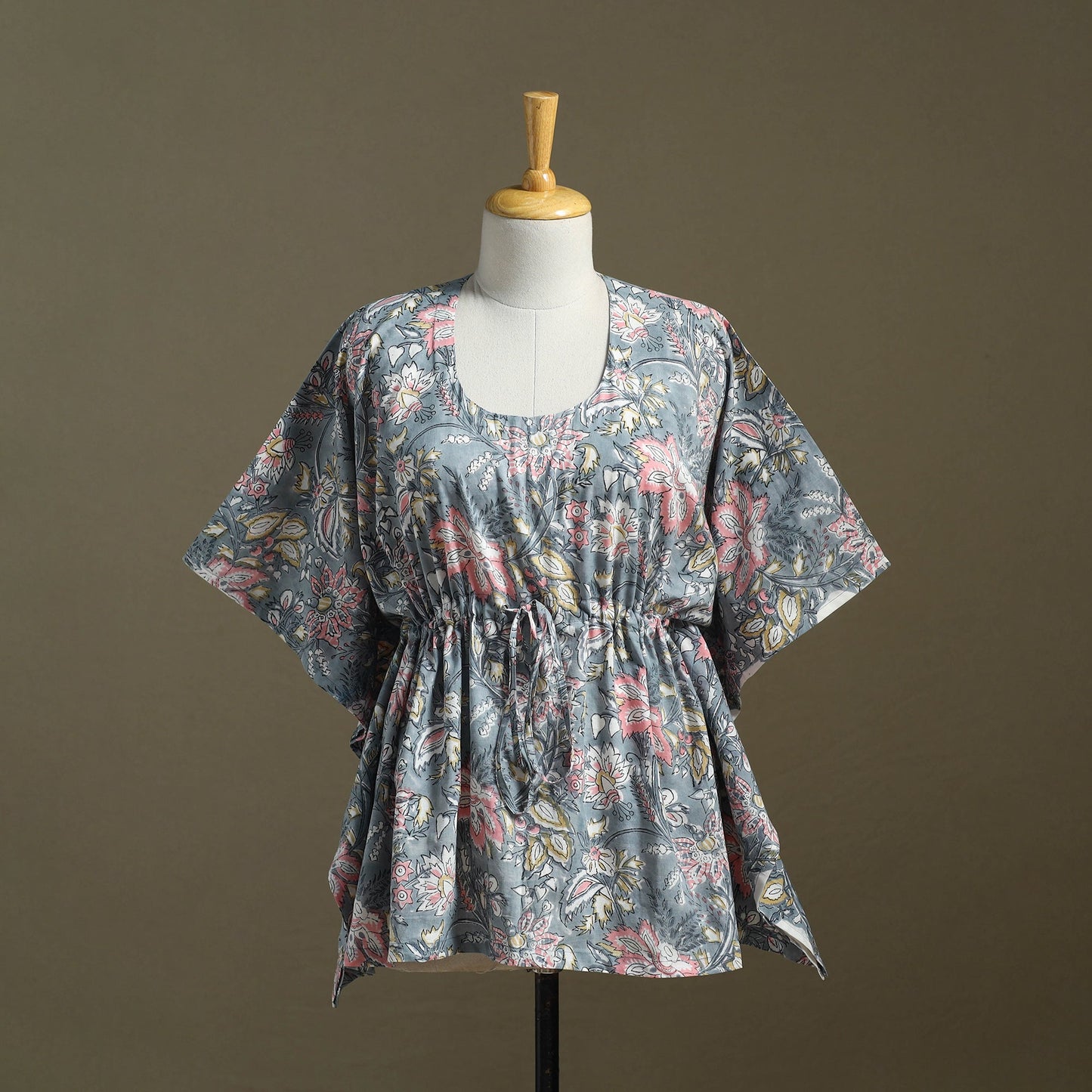 Sanganeri Block Print Cotton Kaftan (Short)