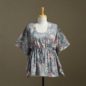Sanganeri Block Print Cotton Kaftan (Short)