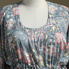 Sanganeri Block Print Cotton Kaftan (Short)