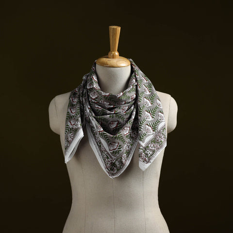 Sanganeri cotton scarf 07 - handcrafted