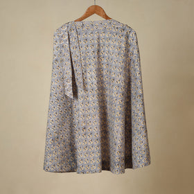 Grey - sanganeri cotton wrap around skirt 02 - handcrafted