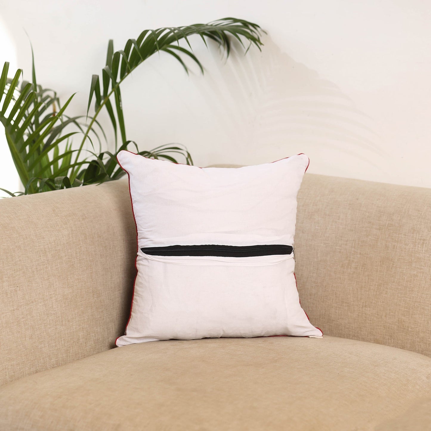 Grey - sanganeri cushion cover 09 - handcrafted