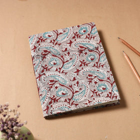  Sanganeri Fabric Cover Handmade Paper Notebook 