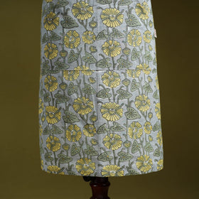 Grey - sanganeri hand block print apron with pocket 30