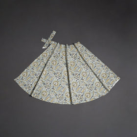 Sanganeri hand cotton wrap around skirt 78 - handcrafted