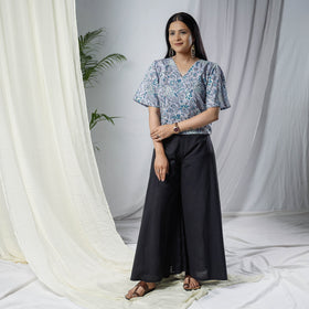 Buy Sanganeri Hand Block Prints Half Sleeve Cotton Crop Top Online at iTokri.com