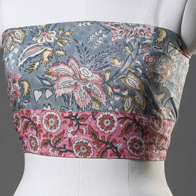 Buy Sanganeri Block Printed Cotton Blouse Piece 