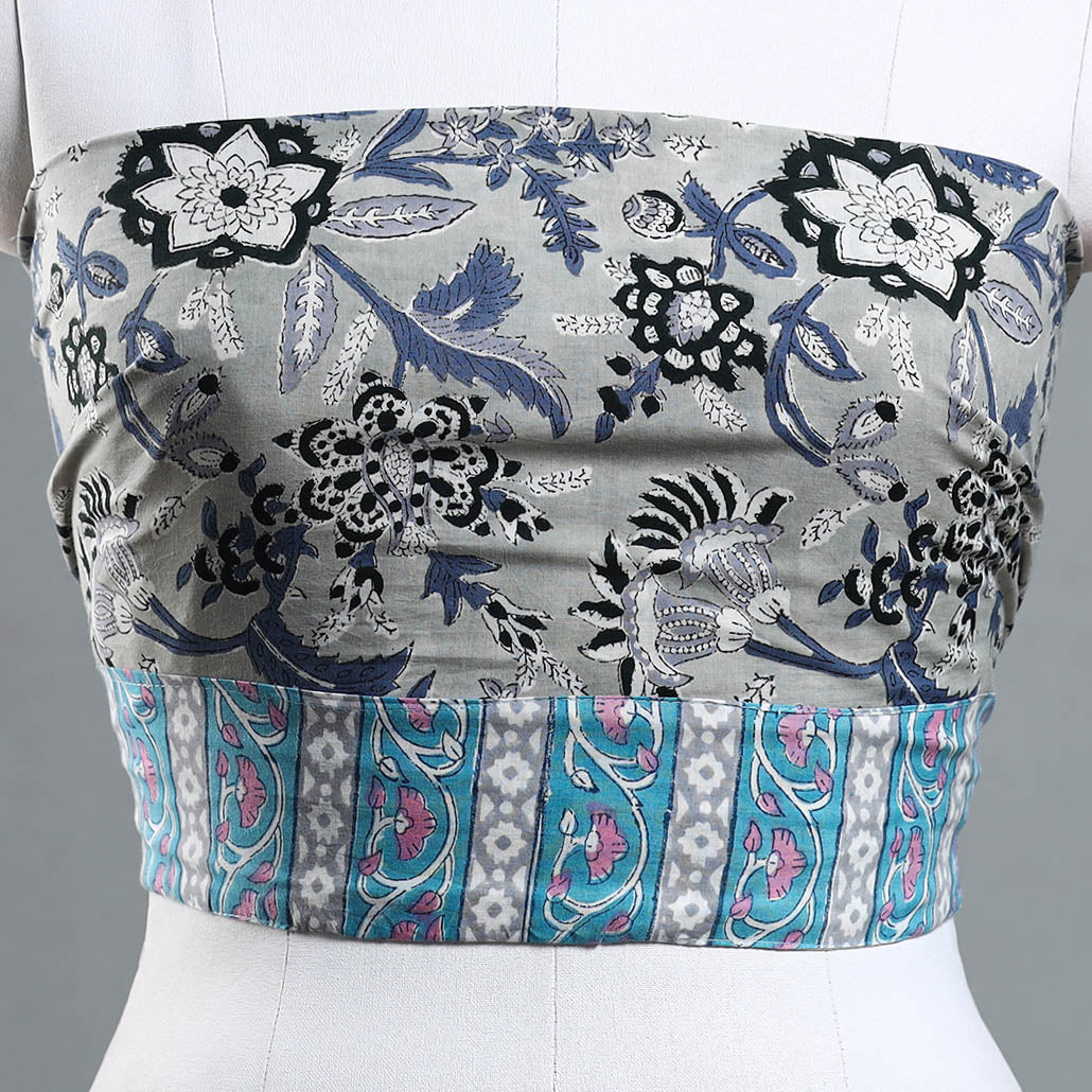 Buy Sanganeri Block Printed Cotton Blouse Piece 
