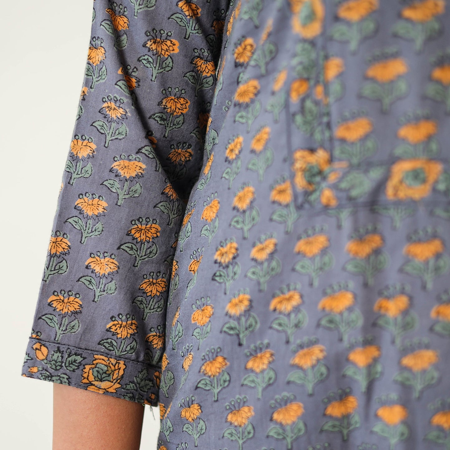 Buy Sanganeri Block Printed Cotton Kurta with Palazzo & Dupatta Set 13 Online at iTokri.com