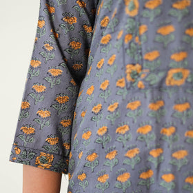 Buy Sanganeri Block Printed Cotton Kurta with Palazzo & Dupatta Set 13 Online at iTokri.com