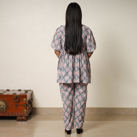 Buy Sanganeri Block Printed Cotton Co-Ord Set 30 Online at iTokri.com