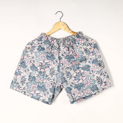  Sanganeri Block Printed Cotton Unisex Boxer/Shorts 