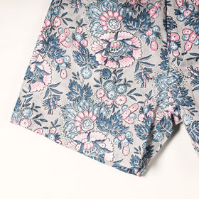  Sanganeri Block Printed Cotton Unisex Boxer/Shorts 