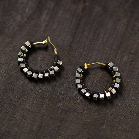 Buy Sanvi Handmade Thread & Brass Bead work Earrings 10 Online at iTokri.com
