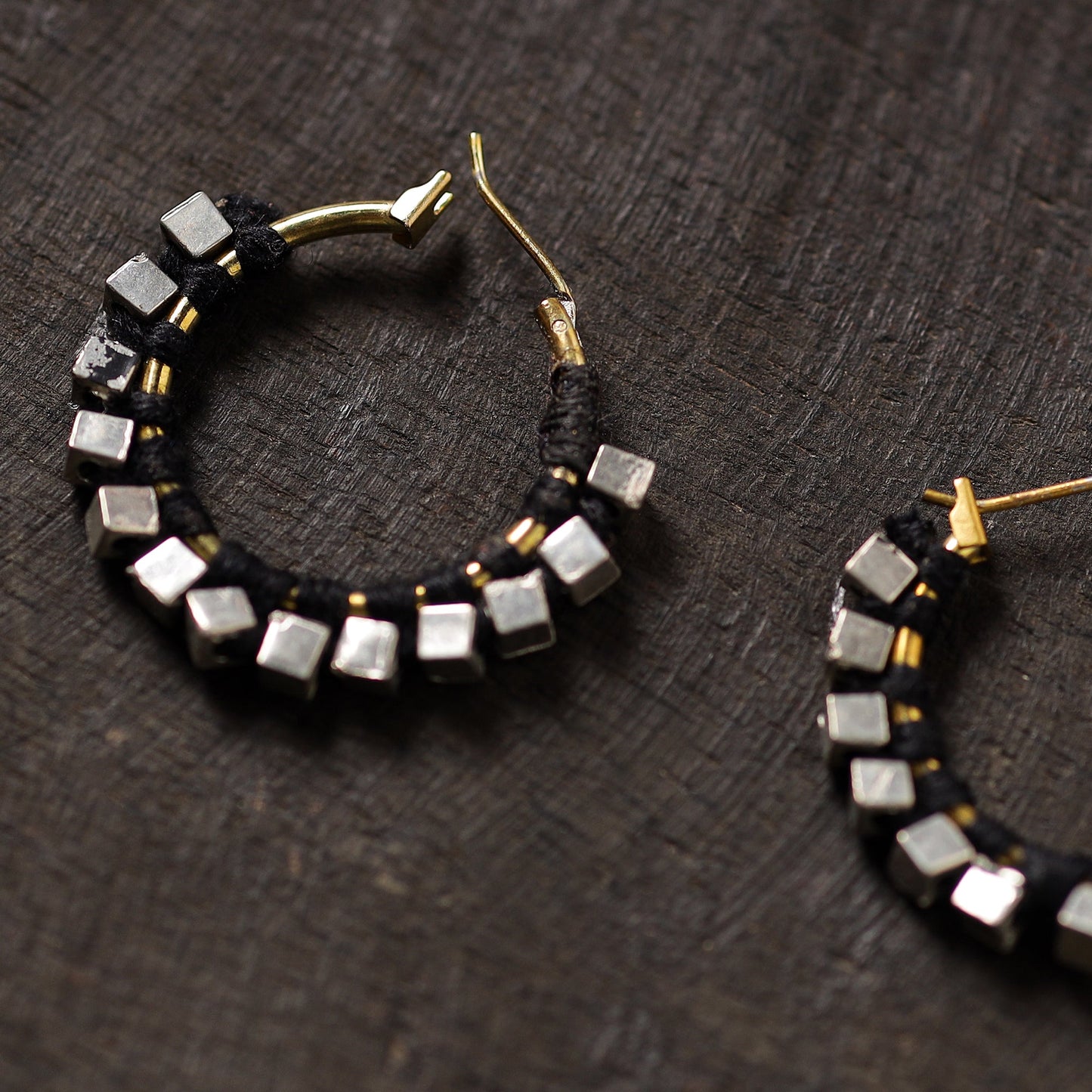 Buy Sanvi Handmade Thread & Brass Bead work Earrings 10 Online at iTokri.com
