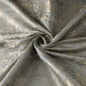 Grey Semi Silk Brocade Banarasi Fabric