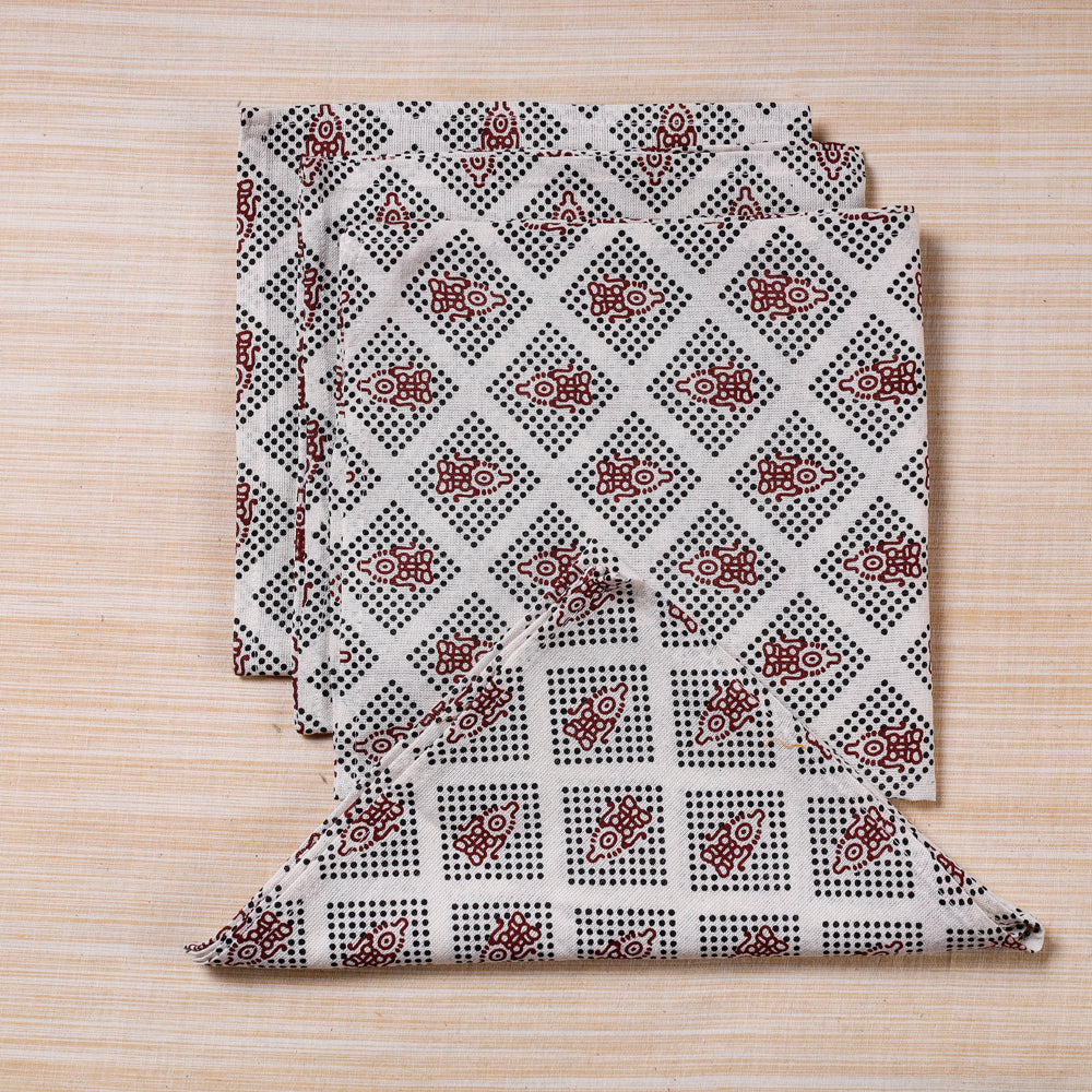 Grey Handmade Cotton Fabric Table Napkins 