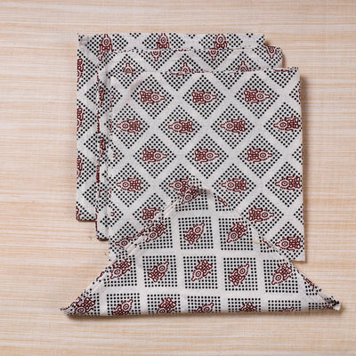 Grey Handmade Cotton Fabric Table Napkins 