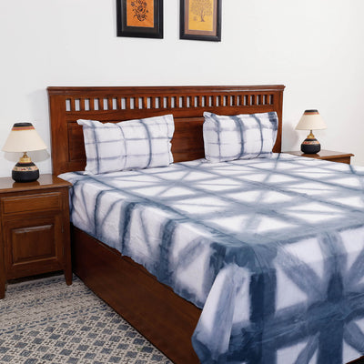  Tie & Dye Cotton Double Shibori Bed Sheet Set
