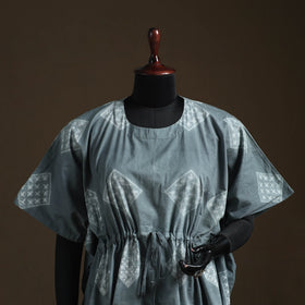 Shibori tie-dye cotton kaftan (short) 10 - handcrafted