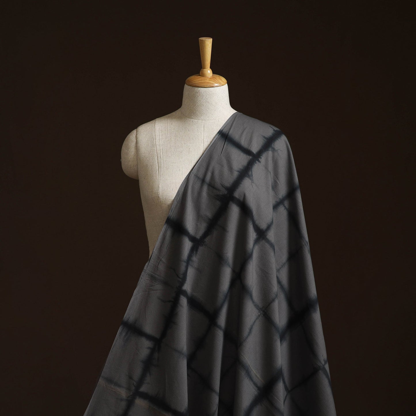 Shibori tie-dye pure mul cotton fabric 06 - handcrafted