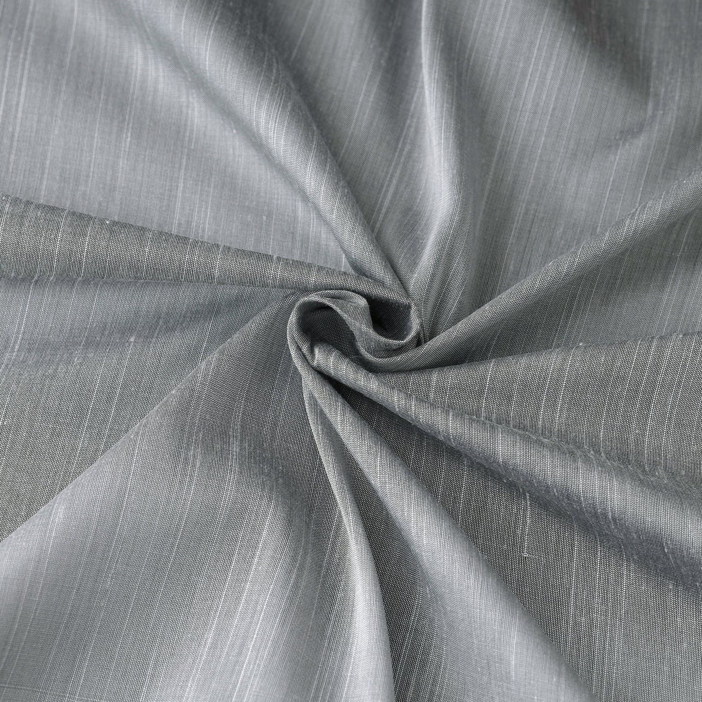 Grey Slub Silk Plain Fabric 