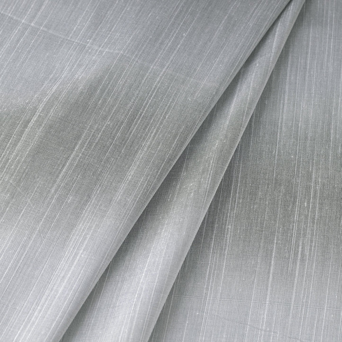 Grey Slub Silk Plain Fabric 